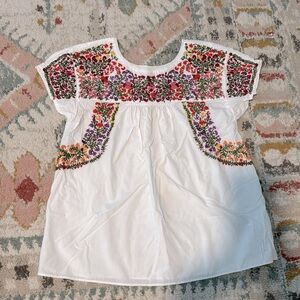 Madewell floral shortsleeved blouse